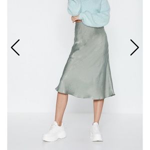 Satin MIDI Skirt